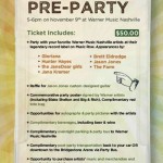 Come to the CMA Awards Pre-Party at Warner Music Nashville!